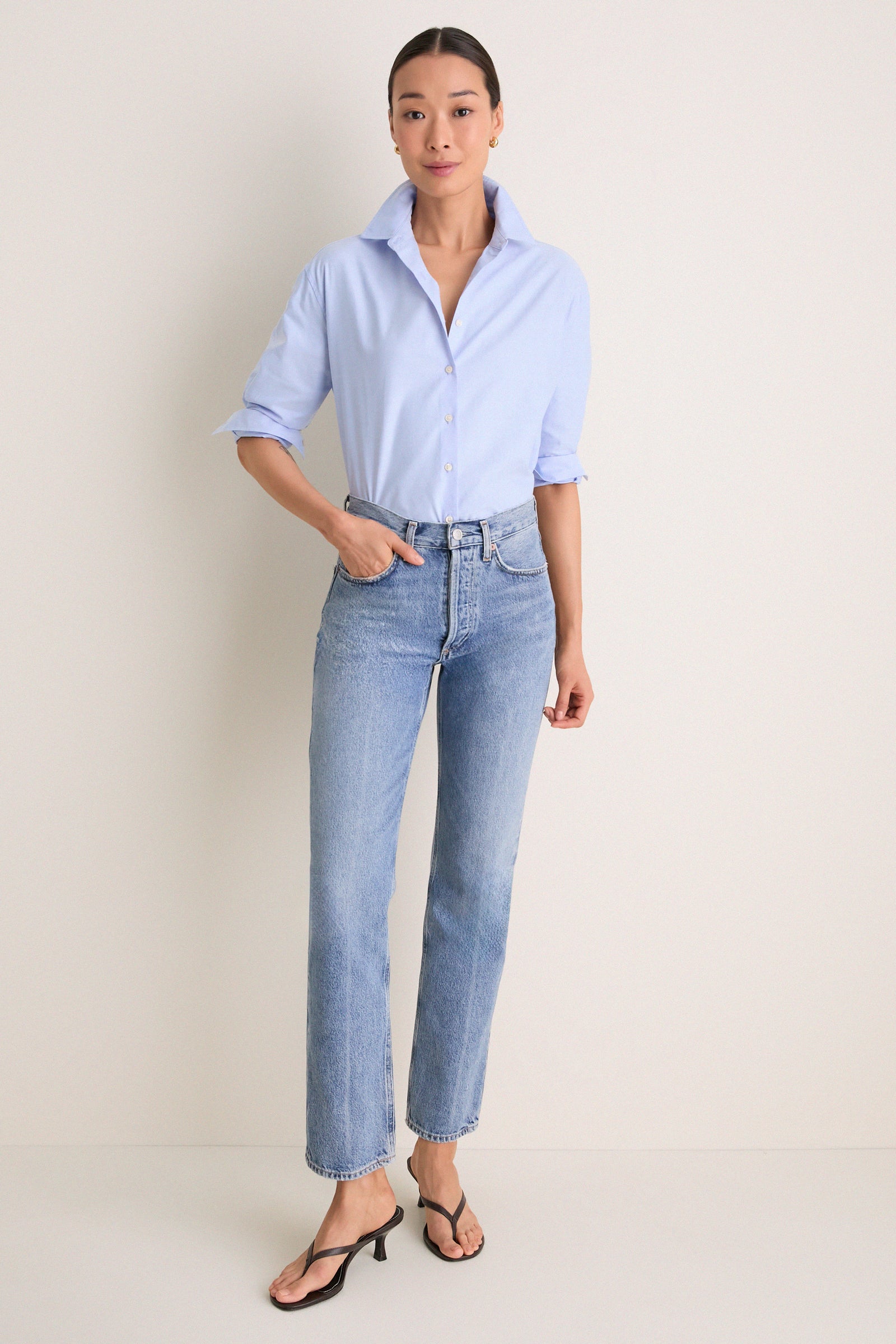 Blue Oxford Nadine Button Down