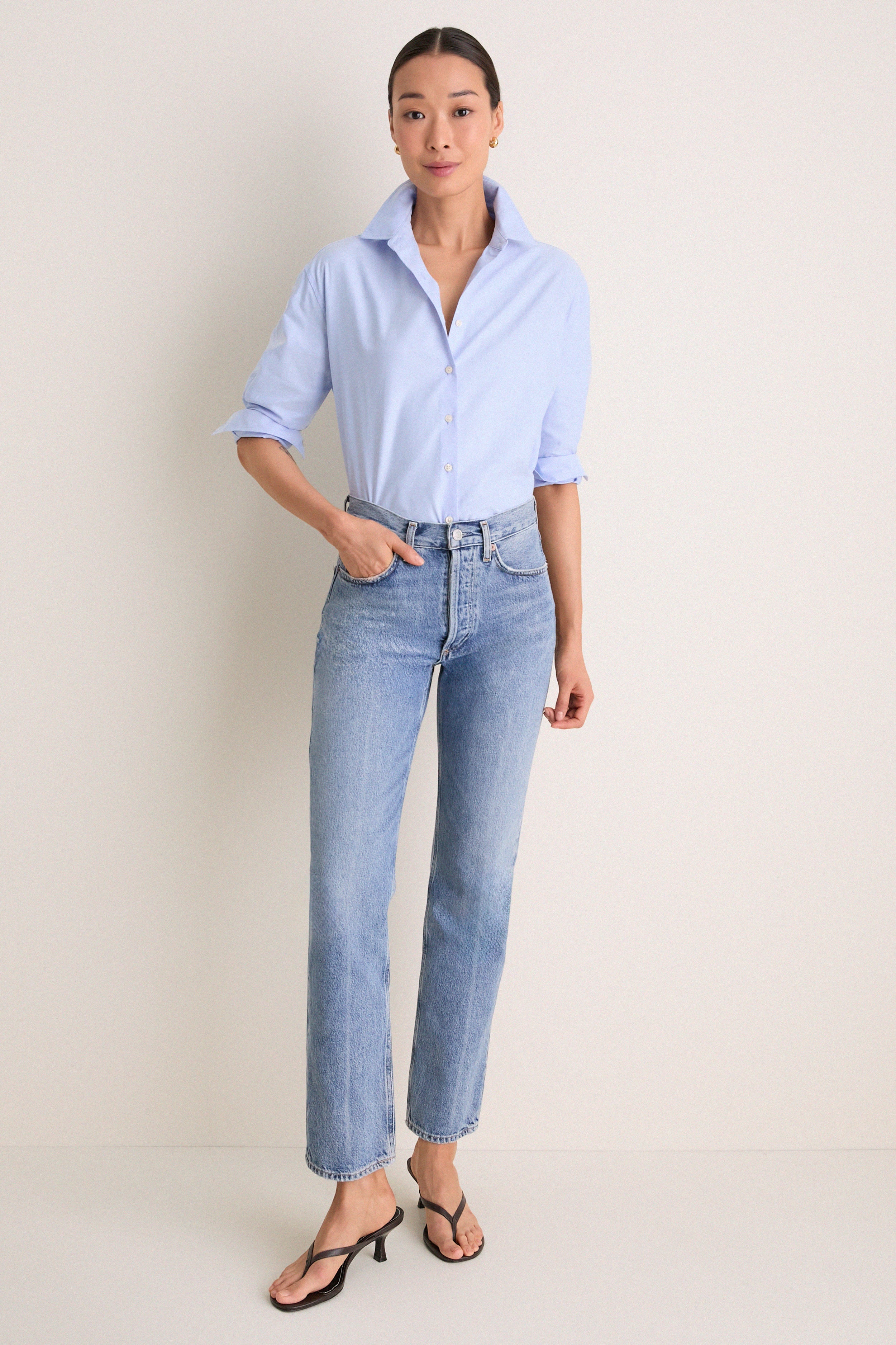 Blue Oxford Nadine Button Down