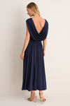 Navy Luciana Midi Dress