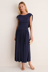 Navy Luciana Midi Dress