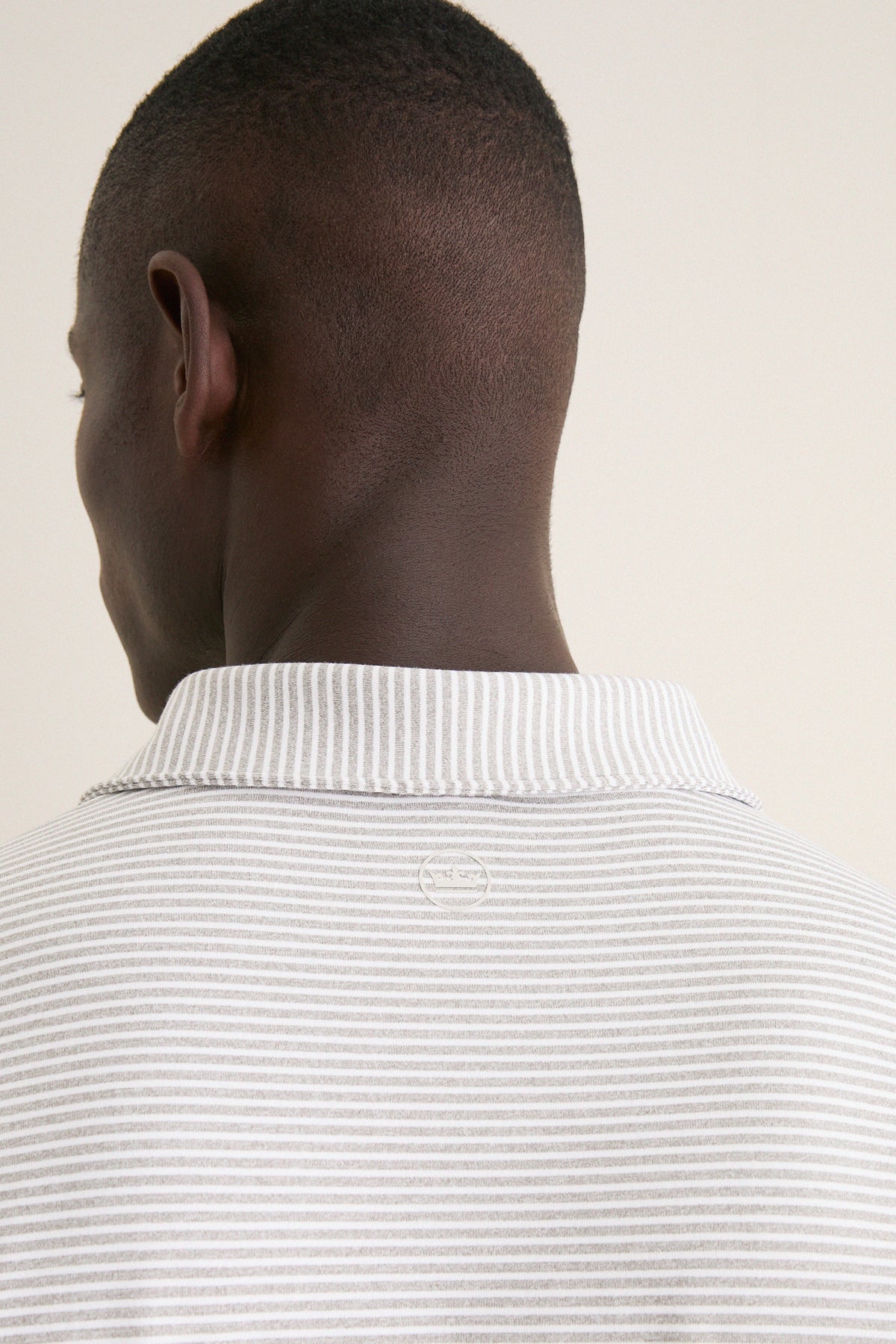 Gale Gray Lyons Stripe Performance Long Sleeve Polo