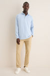 Lakeside Lyons Stripe Performance Long Sleeve Polo