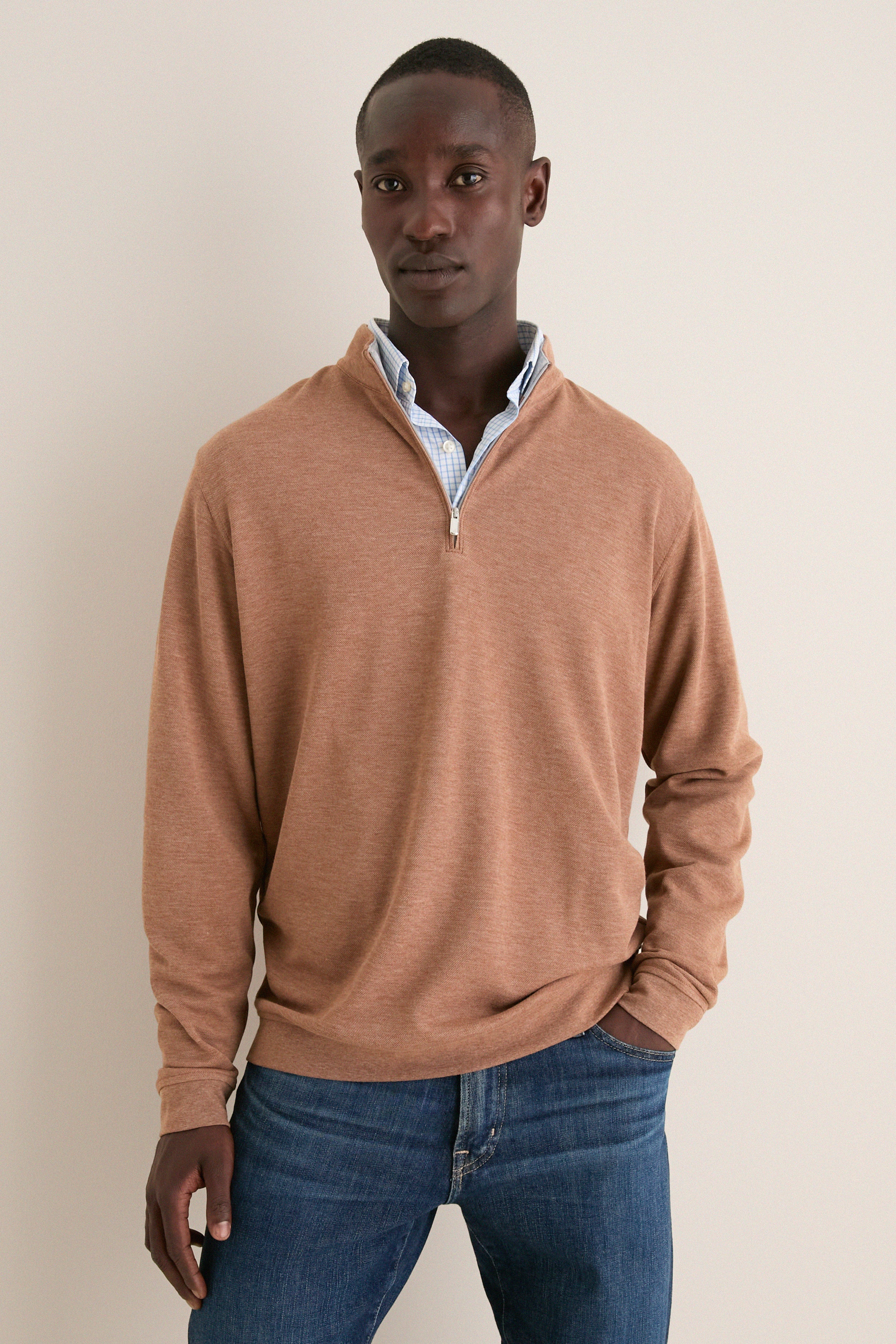 Dark Amber Crown Comfort Pullover | Peter Millar