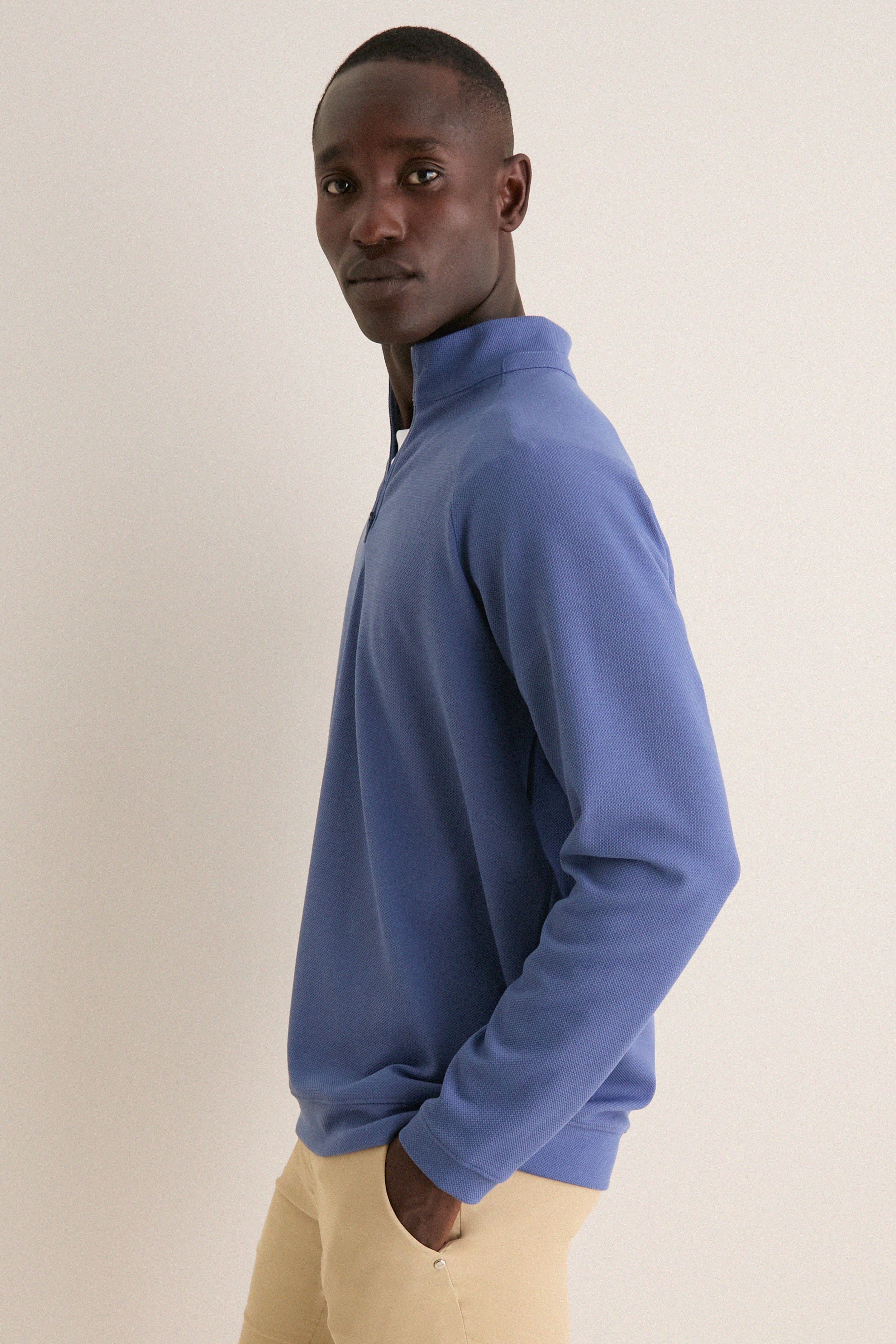 Bali Blue Cradle Pique Performance Pullover | Peter Millar