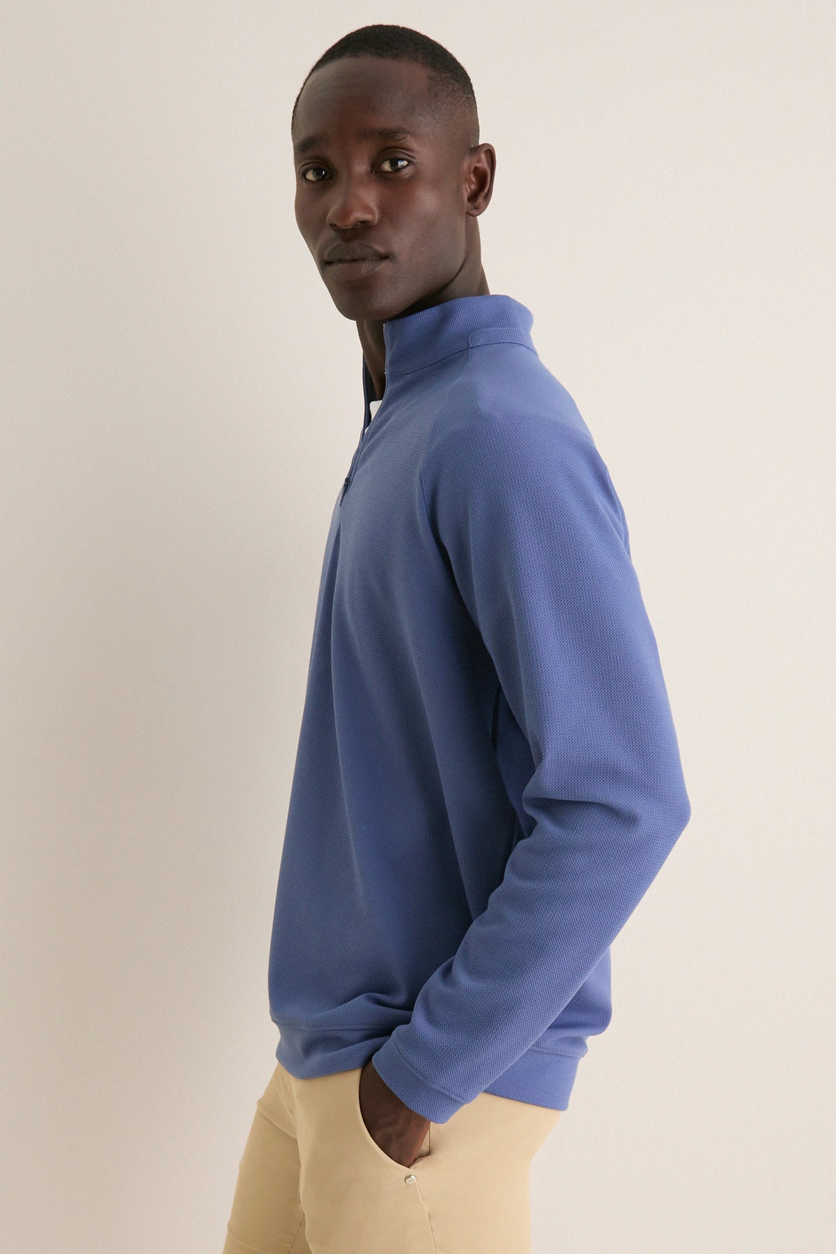 Bali Blue Cradle Pique Performance Pullover