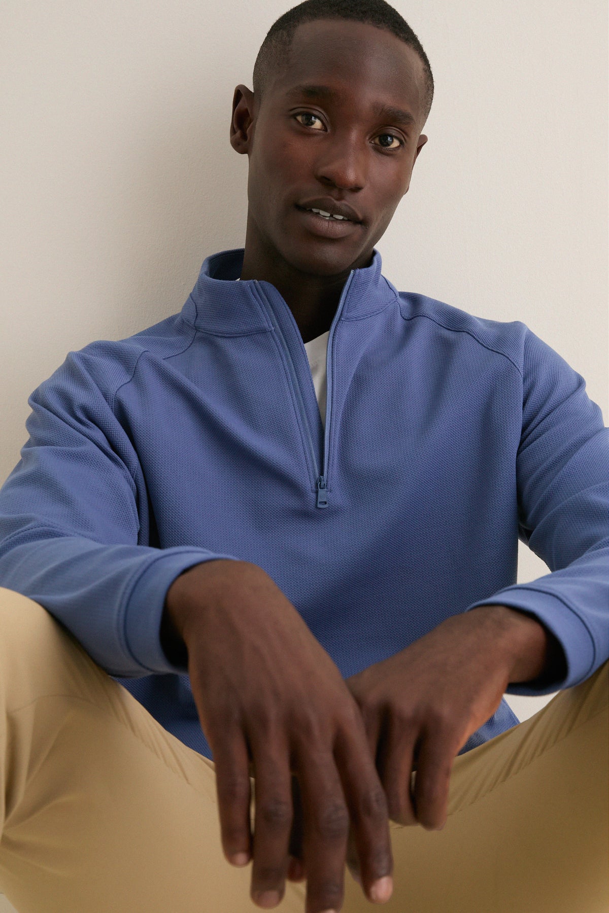 Bali Blue Cradle Pique Performance Pullover