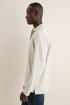 Gale Gray Herringbone Long Sleeve Polo