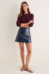 Exclusive Midnight Blue Meeghan Mini Skirt