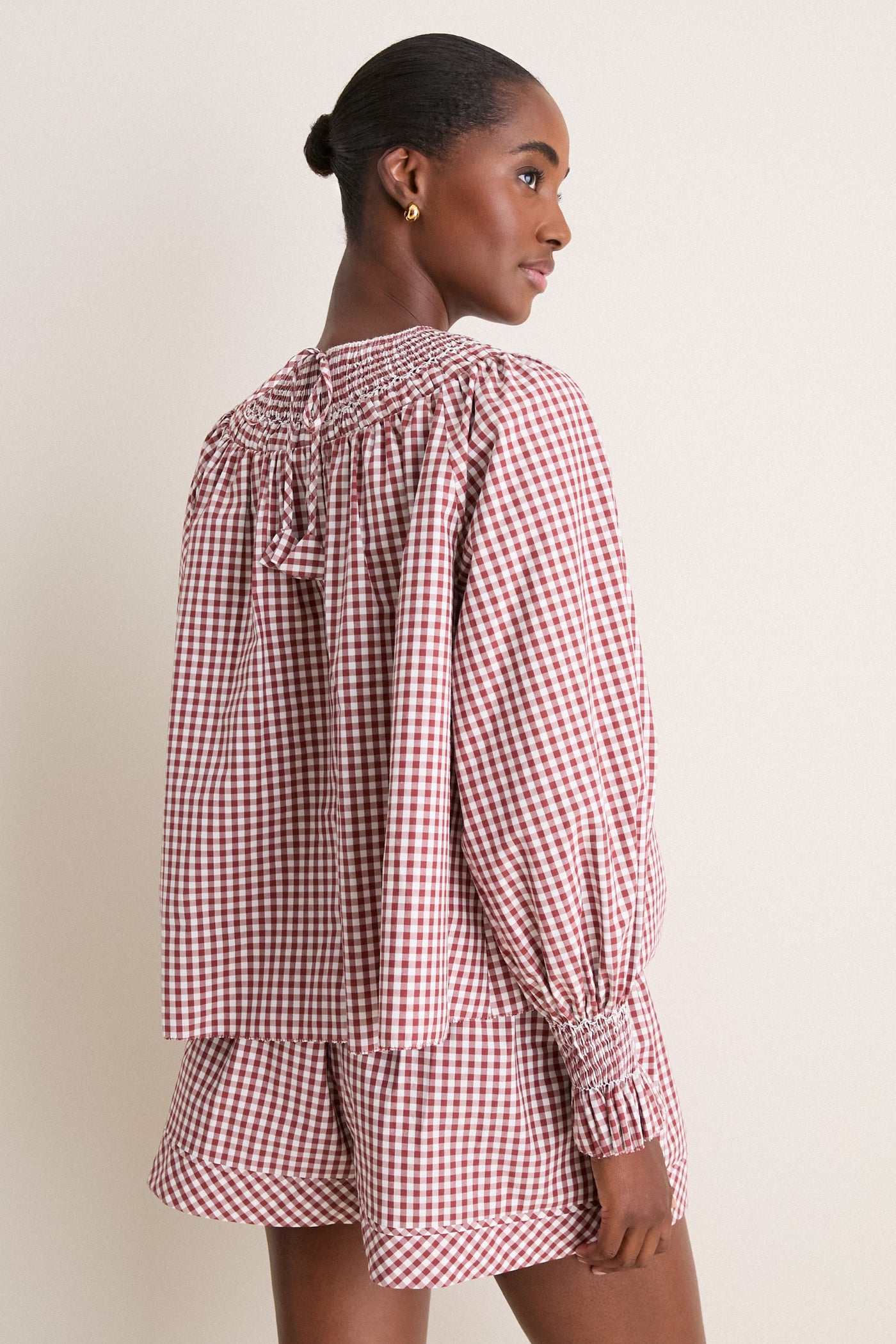 Cotswold Check Rust Hayes Top