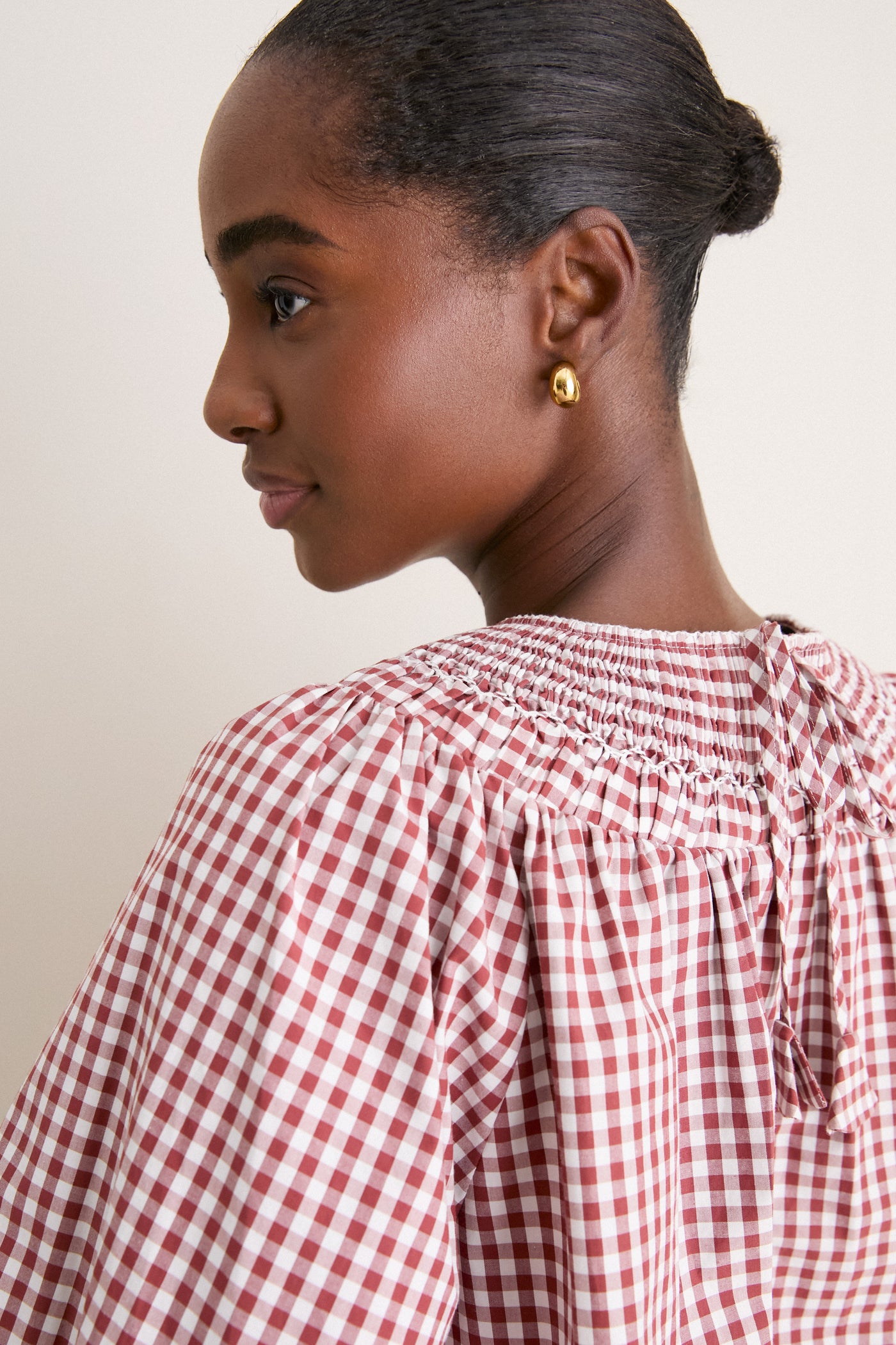 Cotswold Check Rust Hayes Top