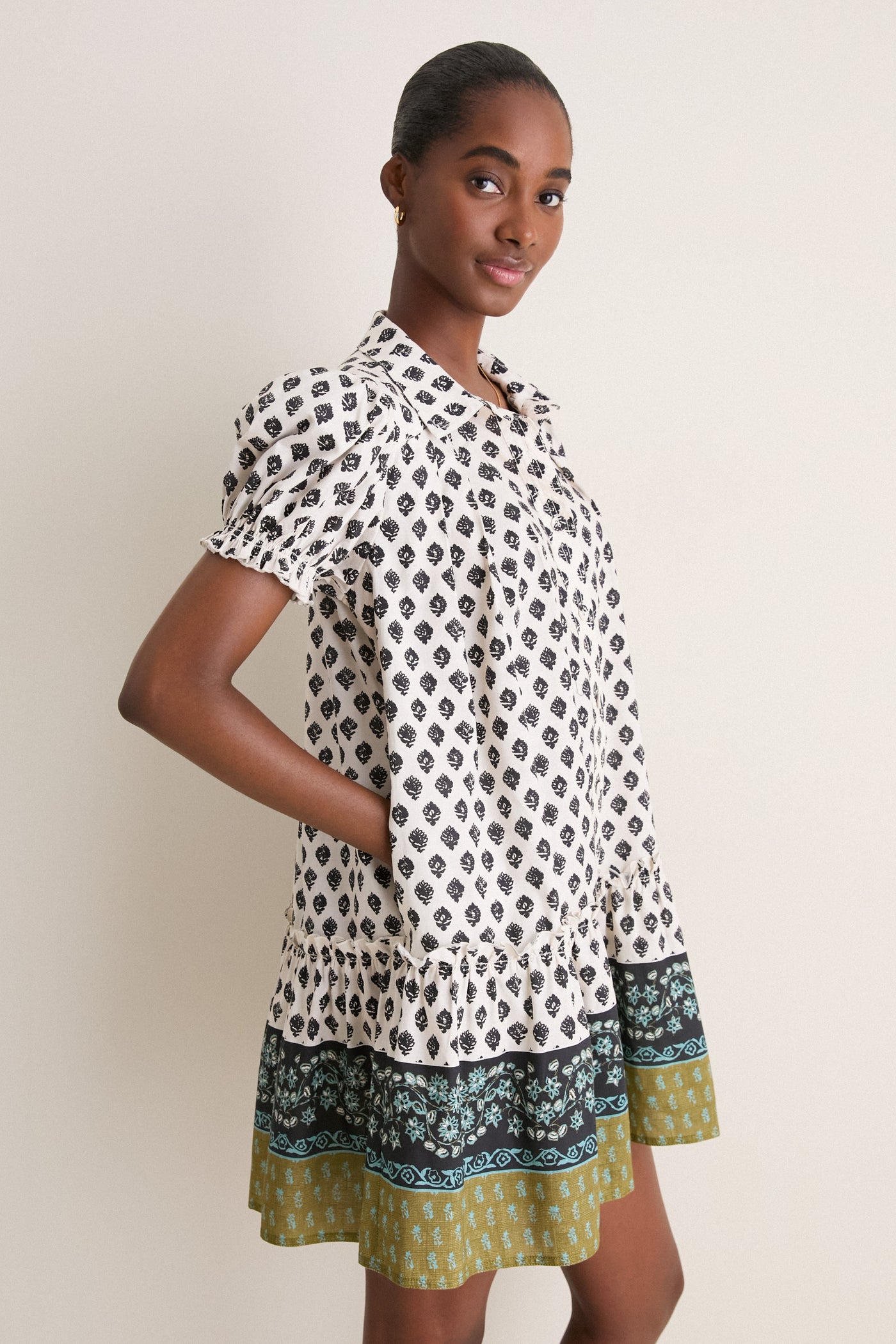 Thistle & Vine Cream Drifter Mini Dress
