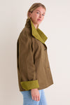 Khaki Brown Howell Cropped Trench