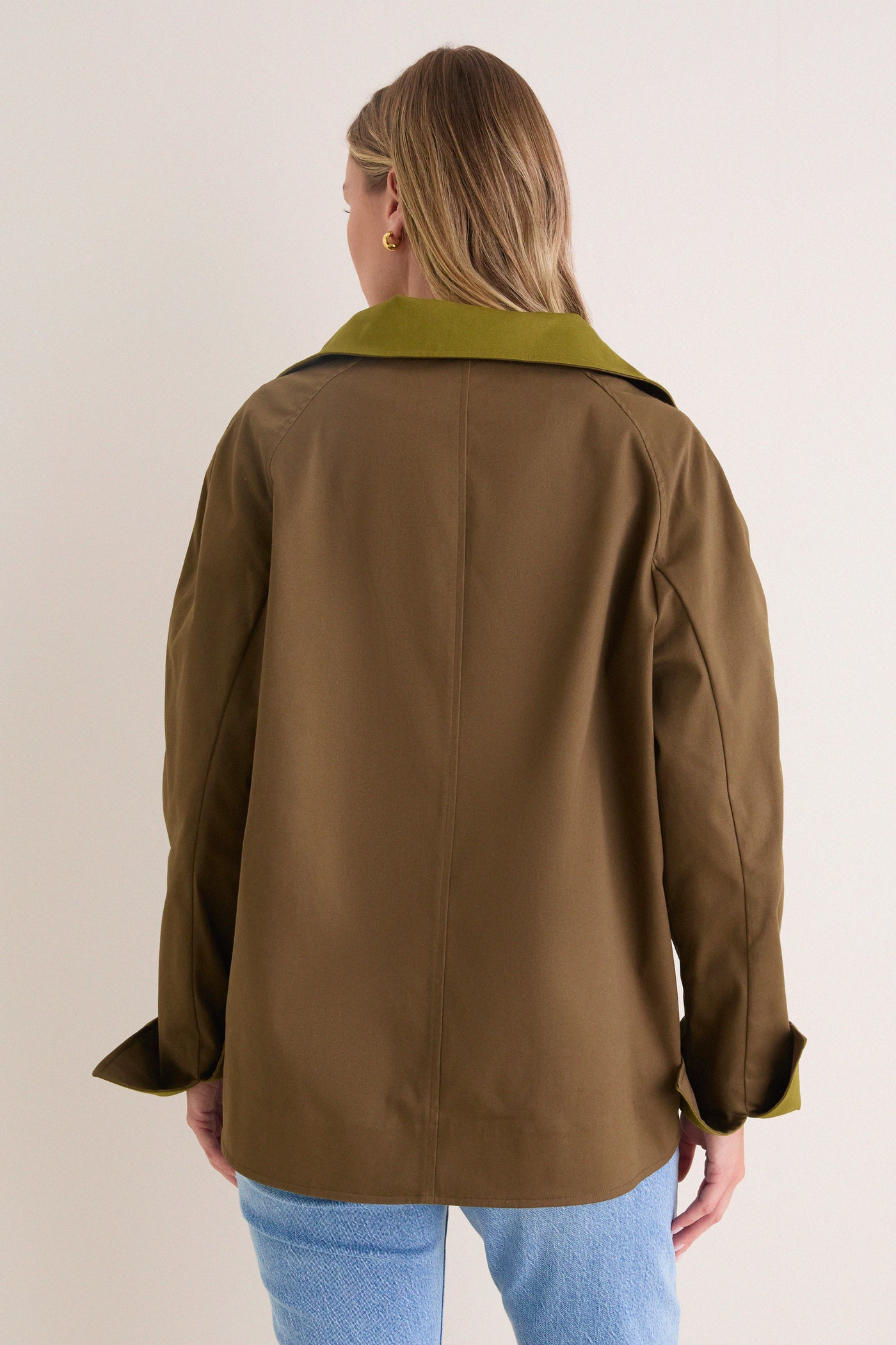 Khaki Brown Howell Cropped Trench