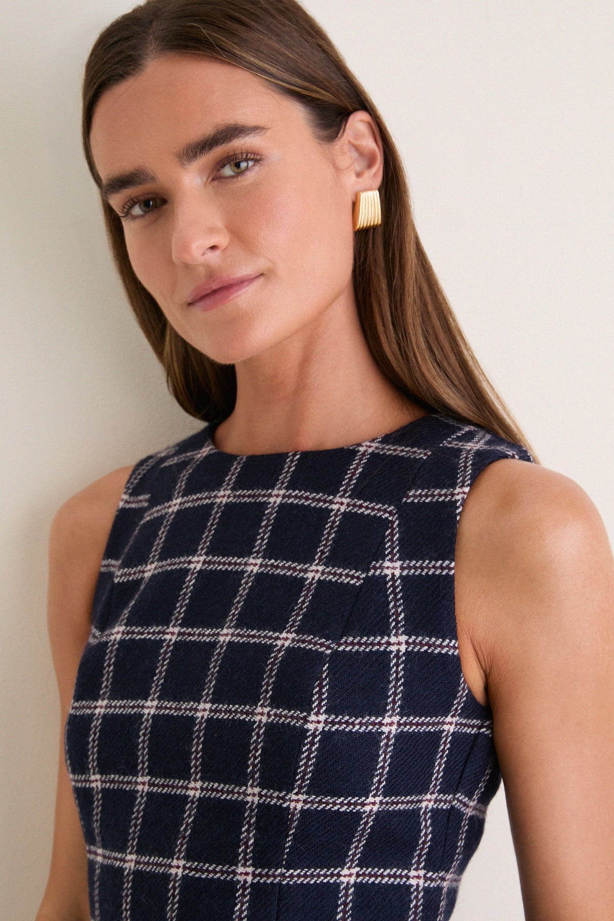 St Andrews Check Bini Top