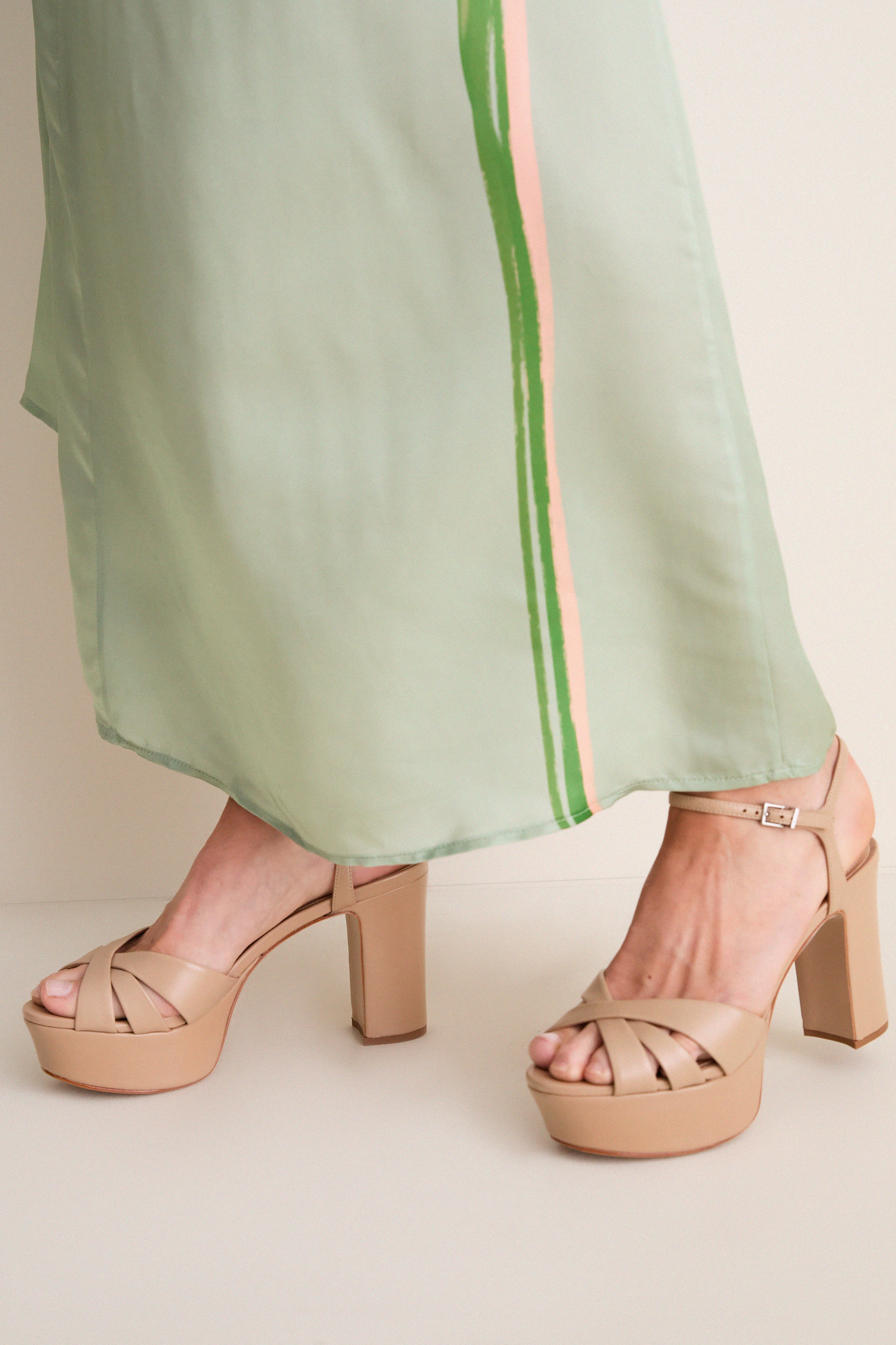 Light Nude Keefa Platform Heels