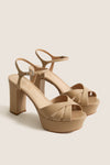 Light Nude Keefa Platform Heels