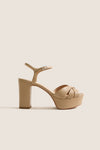 Light Nude Keefa Platform Heels