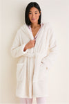 Cream Aarti Plush Fleece Robe