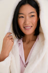 Cream Aarti Plush Fleece Robe