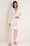 Cream Aarti Plush Fleece Robe