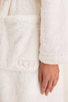 Cream Aarti Plush Fleece Robe