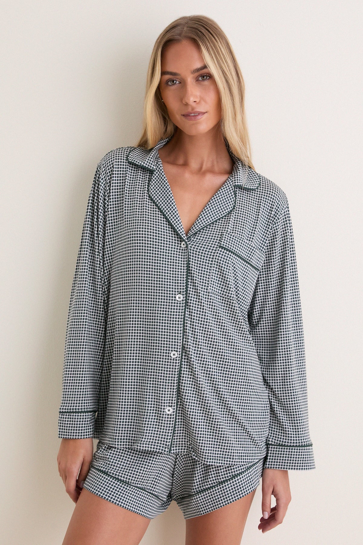 Ivory and Pine Gisele Printed Long Sleeve Shirt PJ Set