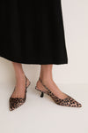 Leopard Satin Audrey Heels
