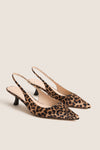 Leopard Satin Audrey Heels