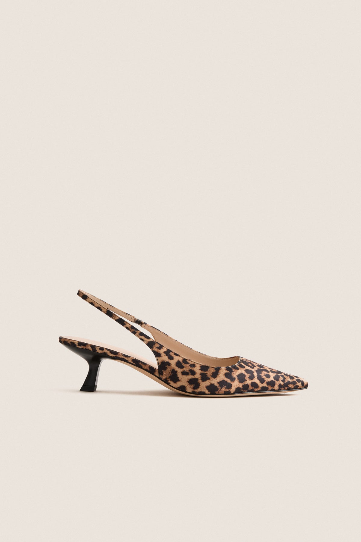 Leopard Satin Audrey Heels