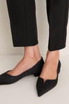 Black Silk Camilla Flats
