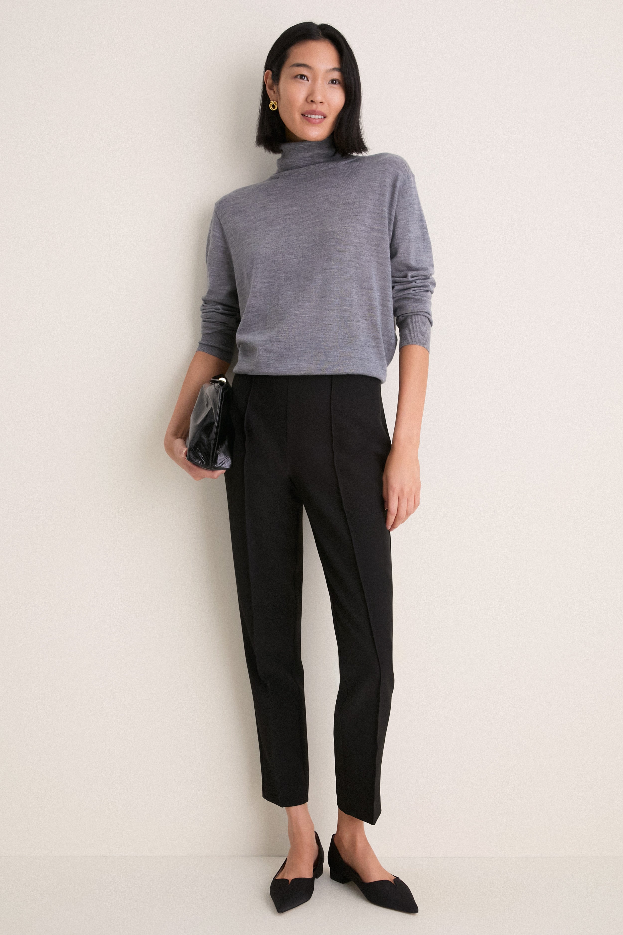 Black Silk Camilla Flats
