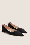 Black Silk Camilla Flats