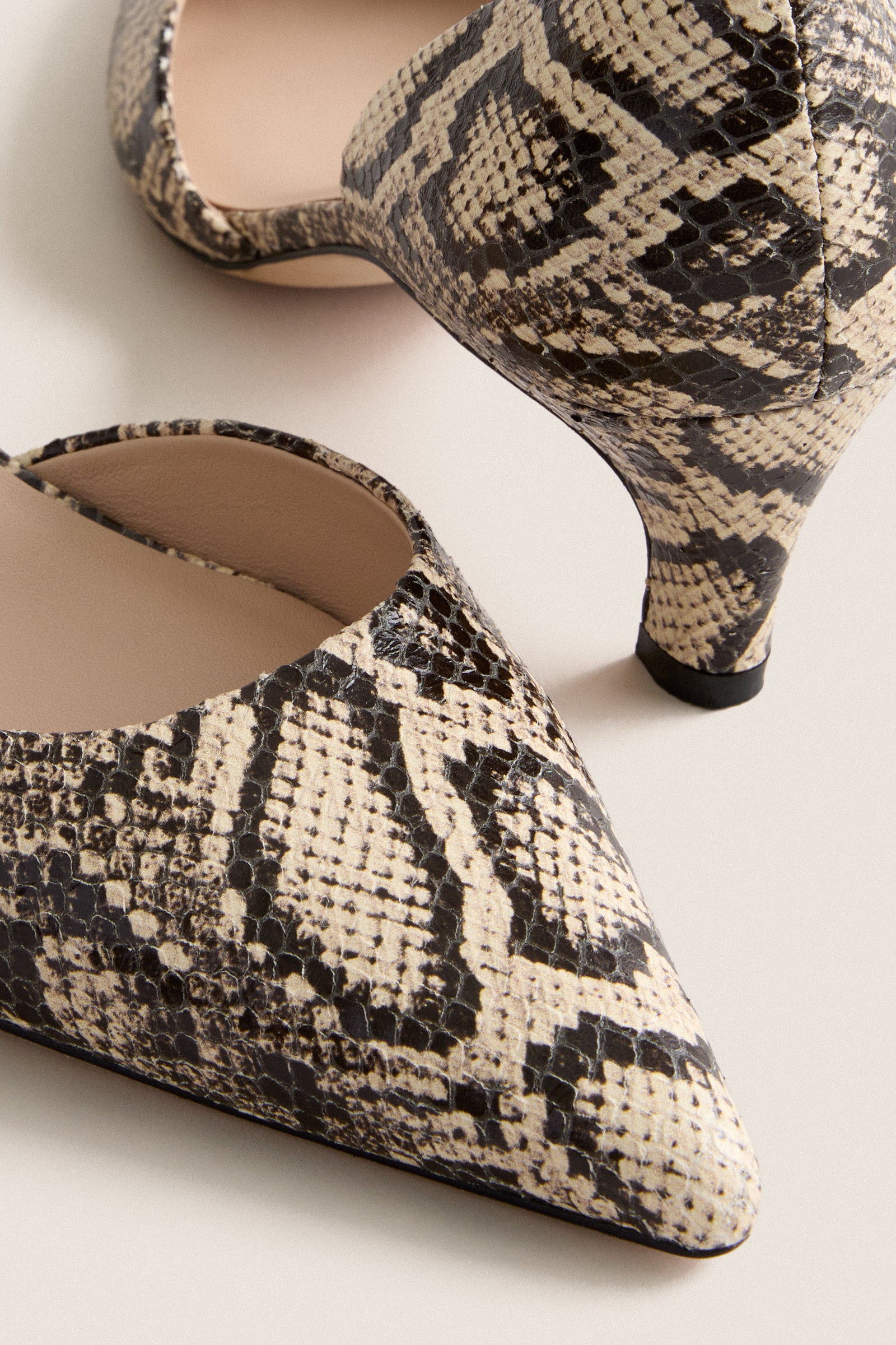Snakeskin Embossed Kira Heels
