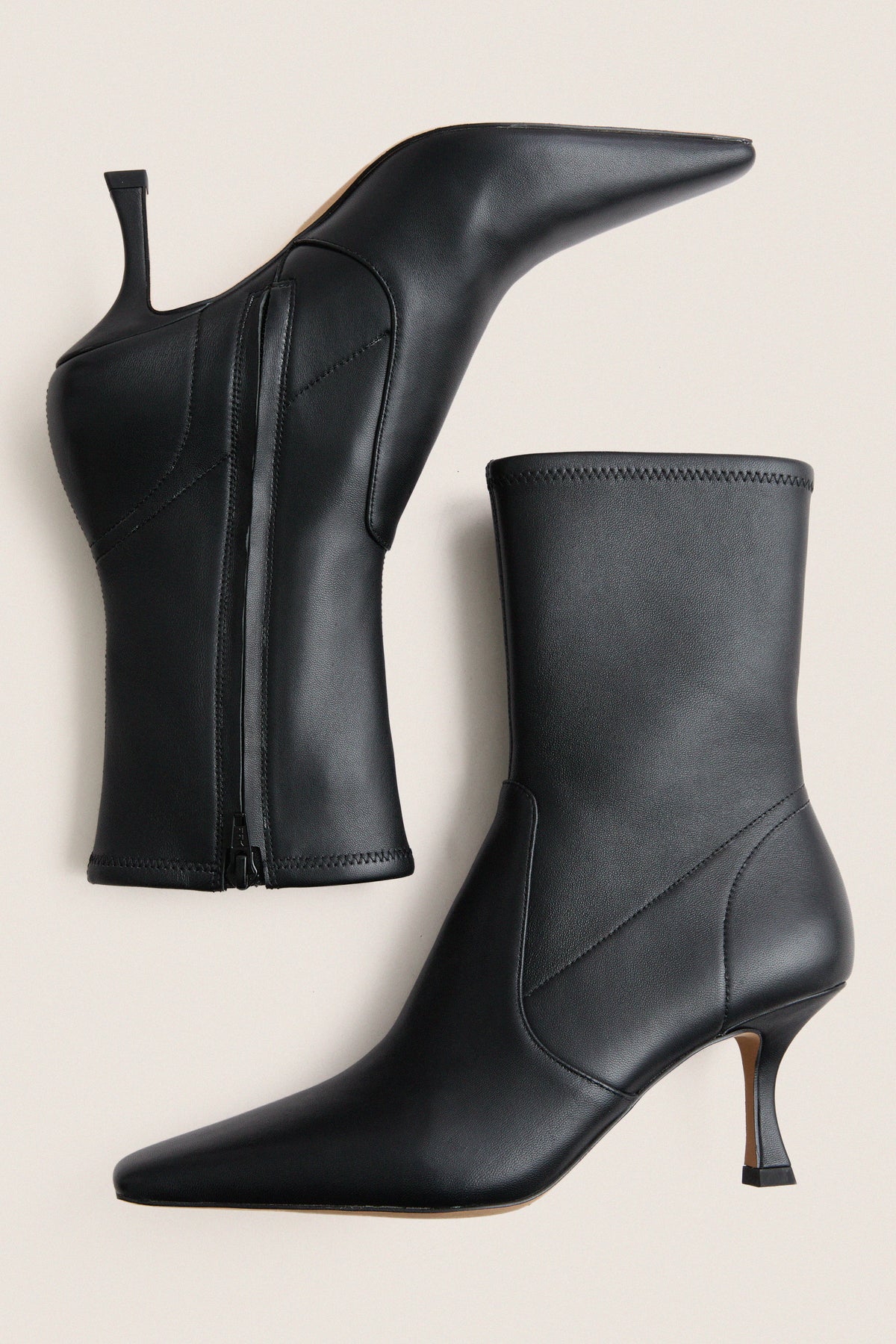 Black Leather Madelyn Boots