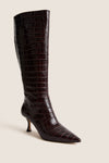 Oxblood Croc Mira Boots