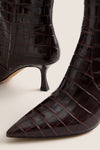 Oxblood Croc Mira Boots