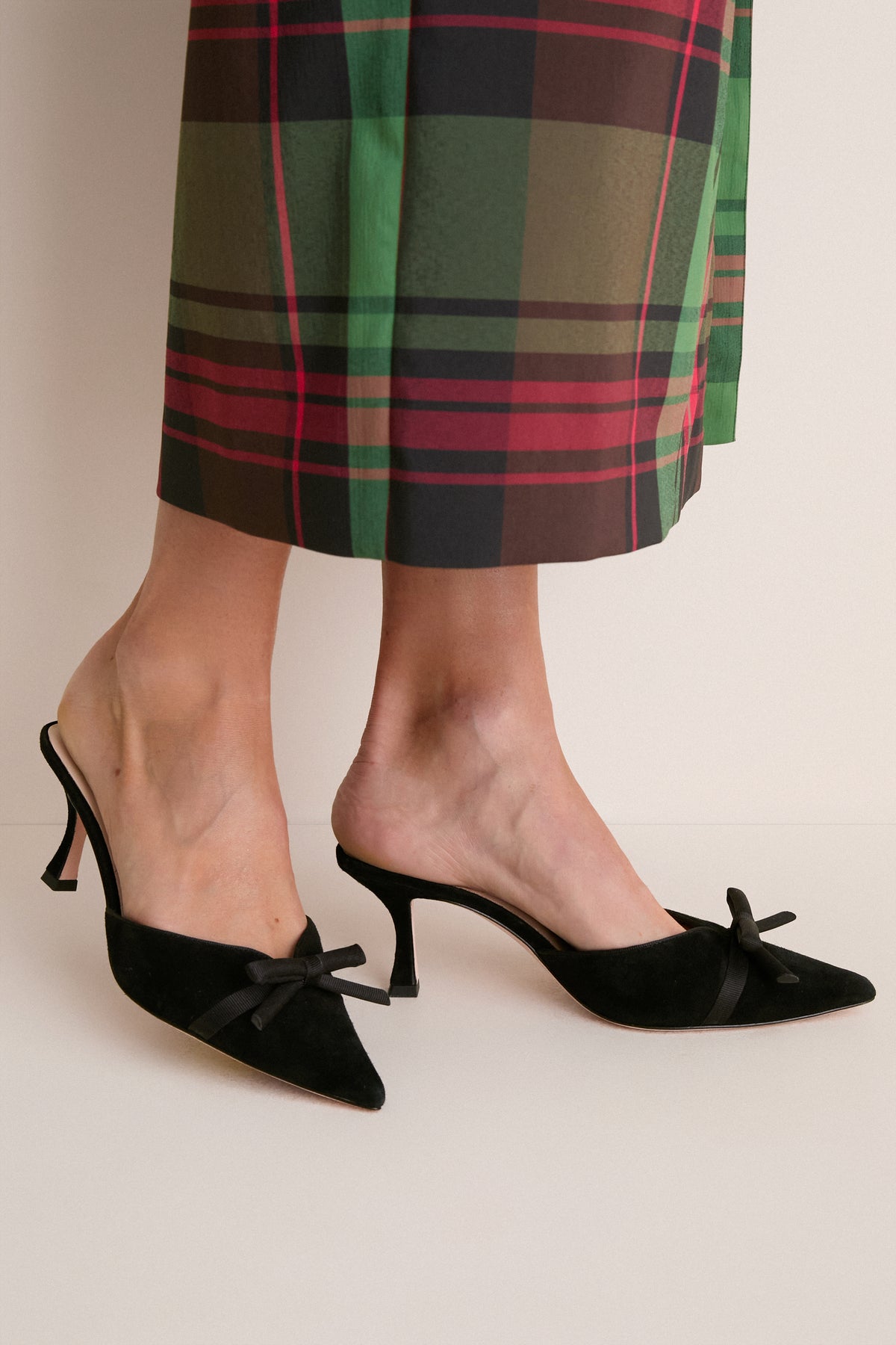 Black Suede Molly Heels