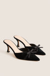 Black Suede Molly Heels