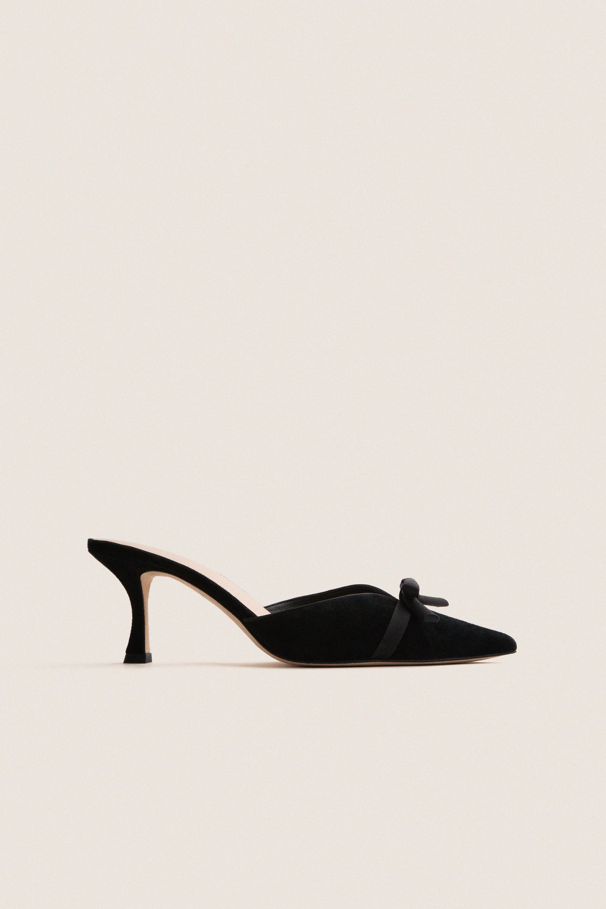 Black Suede Molly Heels