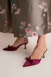 Oxblood Satin Molly Heels