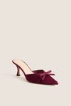 Oxblood Satin Molly Heels