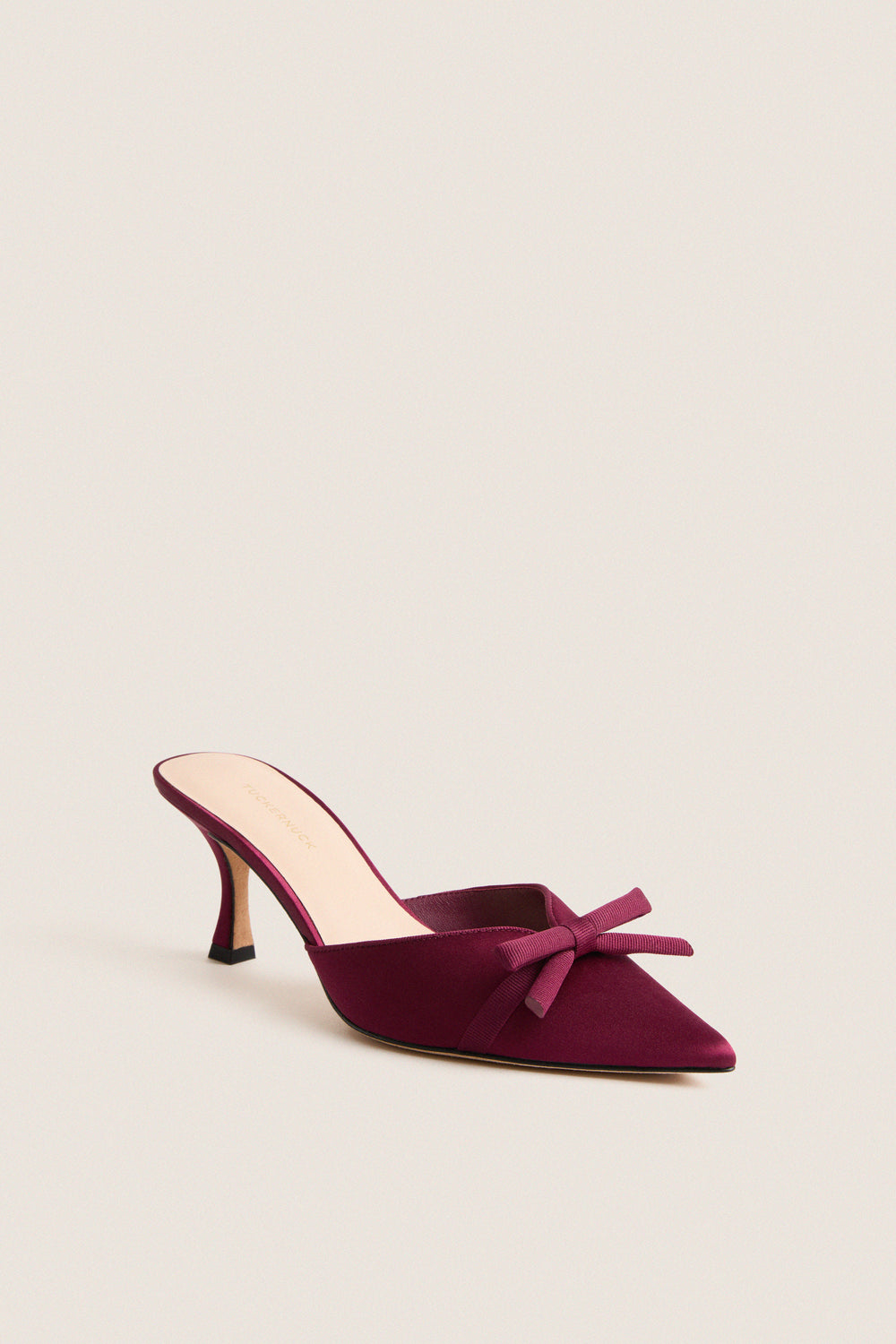 Oxblood Satin Molly Heels