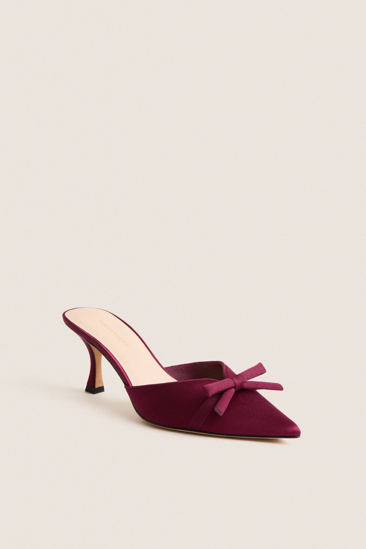 Oxblood Satin Molly Heels