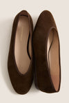 Chocolate Suede Nina Flats