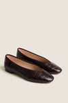 Oxblood Croc Nina Flats