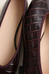 Oxblood Croc Nina Flats