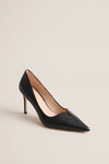 Black Leather Penelope Heels