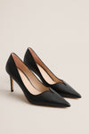Black Leather Penelope Heels
