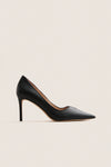 Black Leather Penelope Heels