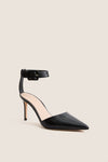 Black Leather Perry Heels